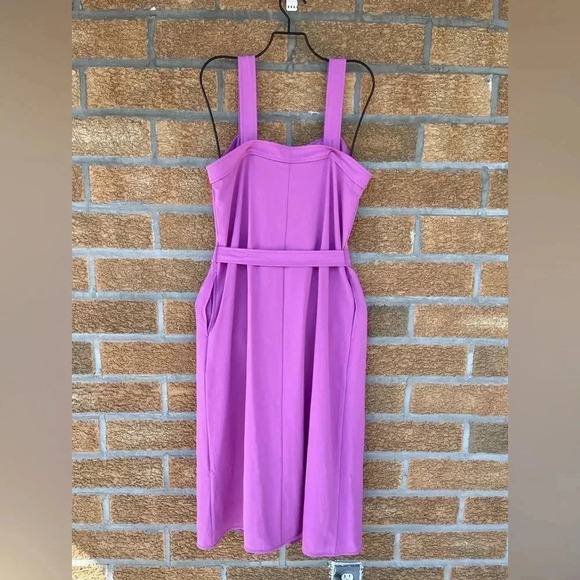 Everlane Magenta Japanese GoWeave Picnic Button Front Dress size 4 - Picture 5 of 11